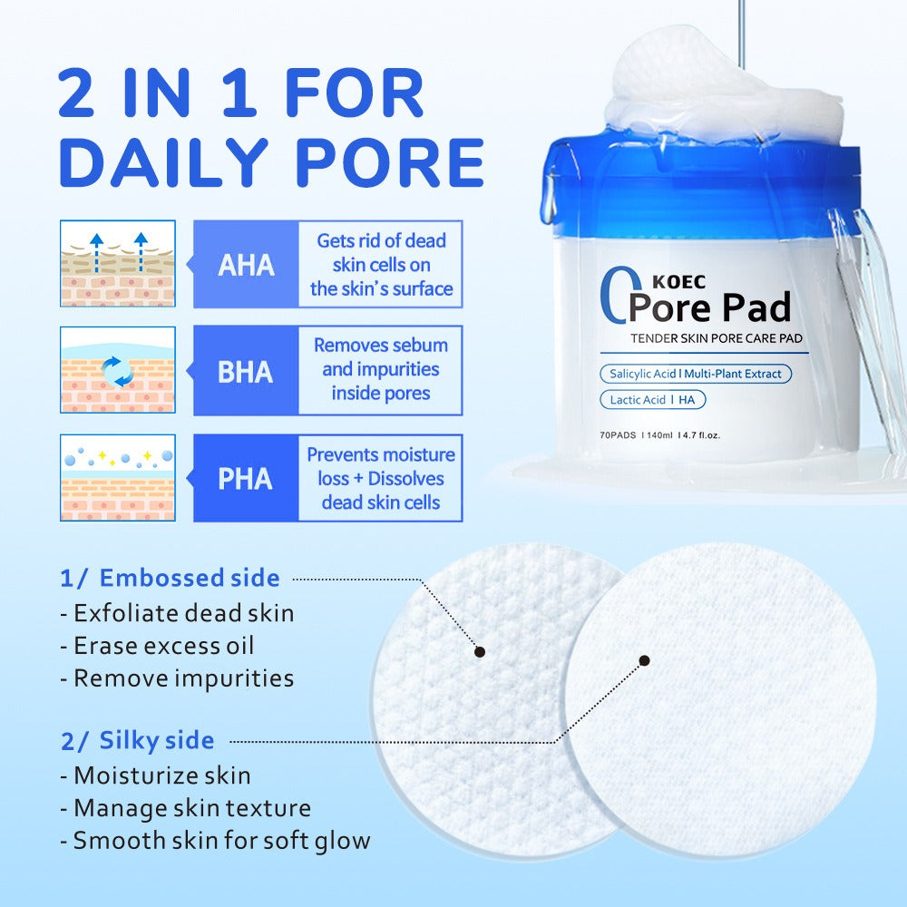 Salicylate Clean Cotton Sheet Pore Exfoliating Toner Pads