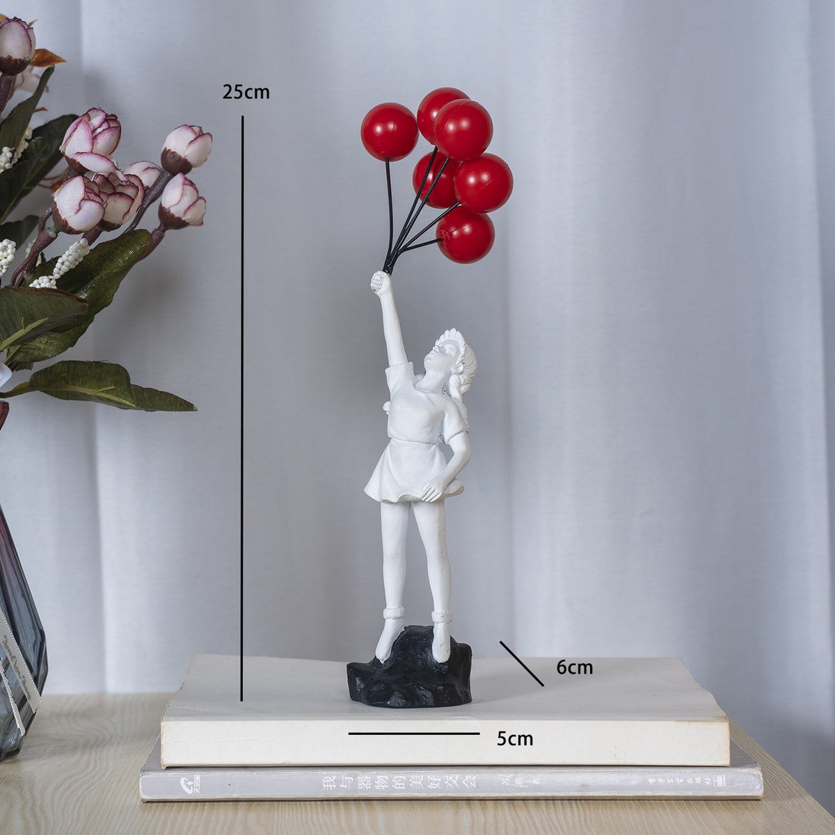 Balloon Girl Resin Sculpture – Street Art Home & Office Decor