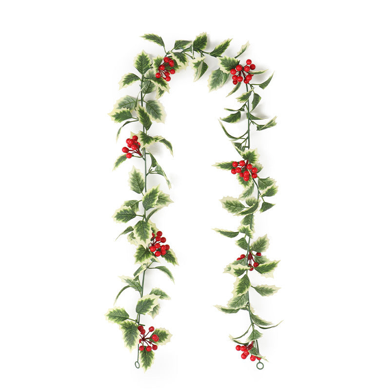 Christmas Berry Vine Garland – Artificial Red Berry Wall Decor
