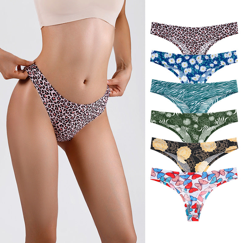Women's Printed Low-Waist T-Back Underwear