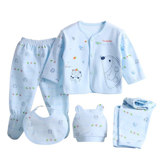 Newborn Baby Clothing Set | 5-Piece Cotton Suit | 0-3 Months