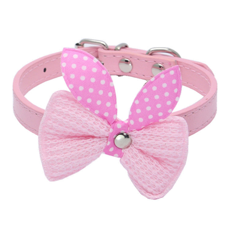 Knitted Bow Pet Collar