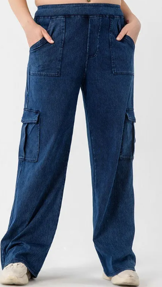 Damen-Sport-Hose mit hoher Taille und doppelter Tasche