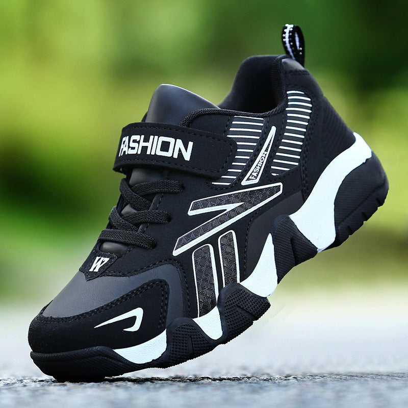 Kids' Casual Leather-Look Trainers