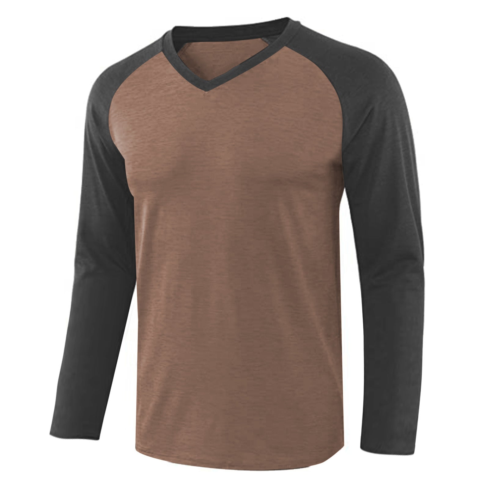 T-shirt homme raglan manches longues contrastantes