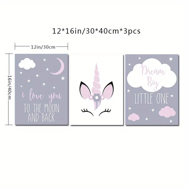 Magic Touch ungerahmtes Leinwandposter für das Babyzimmer eines Mädchens