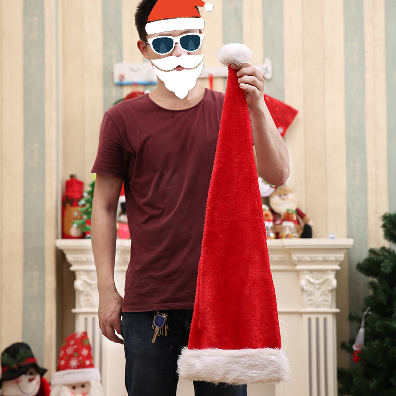 Extra Long Plush Santa Hat – Adult & Child Christmas Hat