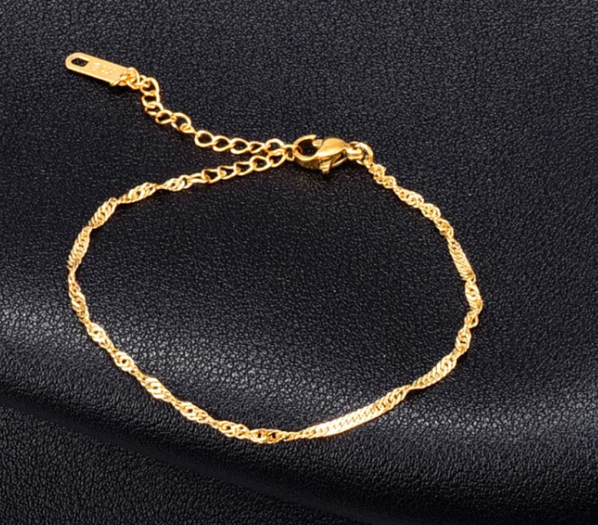 Gold Twist Titanarmband