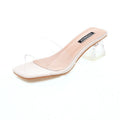 Transparente Sandalen mit Blockabsatz für Damen