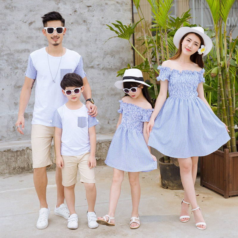 Family Matching Summer Outfits – Cotton T-Shirts & Dresses for Parents & Kids