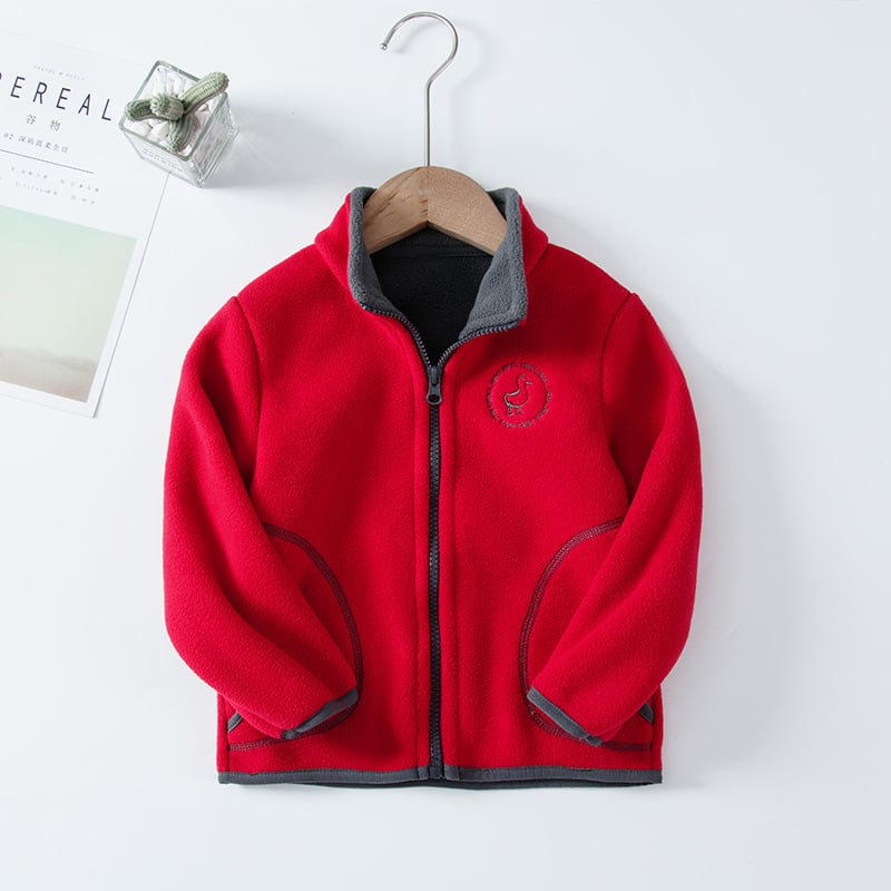 Kids' Hooded Polar Fleece Cardigan Set