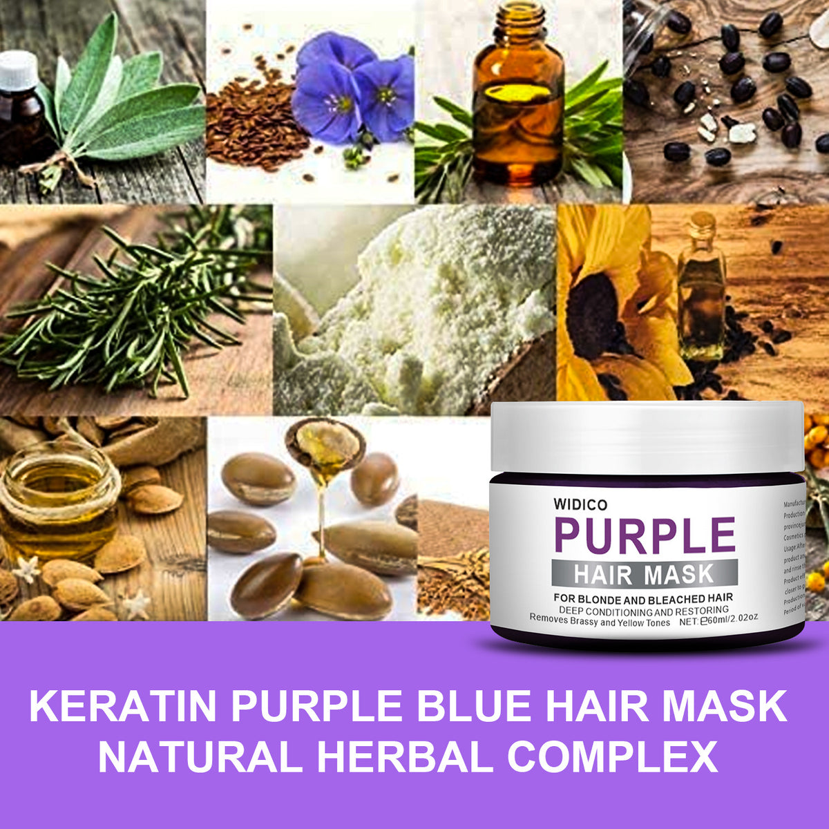 Purple Shampoo for Yellow Tone Removal – Toning & Brightening Hair Care for Blonde & Silver Hair