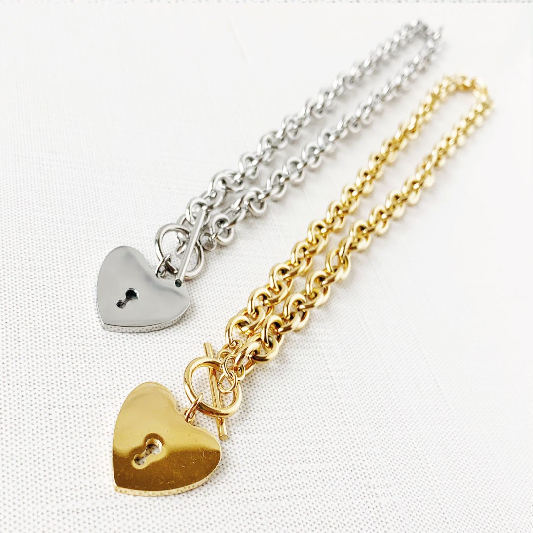 Casie Heart Toggle Necklace