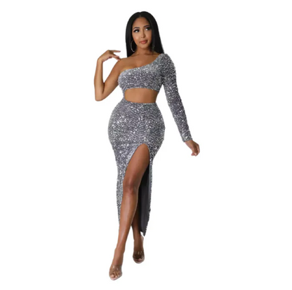 Women's One-Shoulder Midi Dress