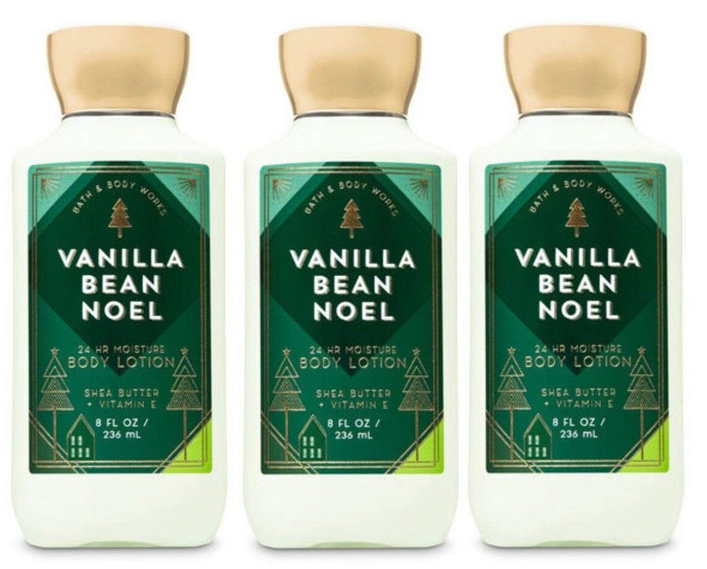 Bath & Body Works Vanilla Bean Noel Body Lotion – Value Pack, Set of 3 (Full Size)