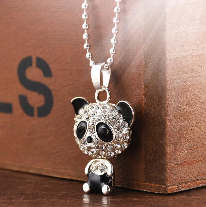 Layered Panda Pendant Necklace