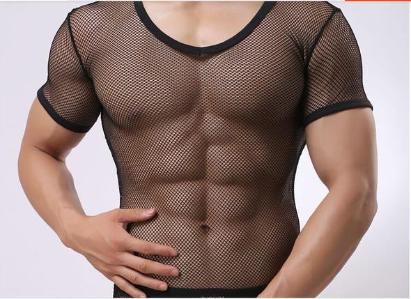 Herren Kurzarm-Mesh-T-Shirt