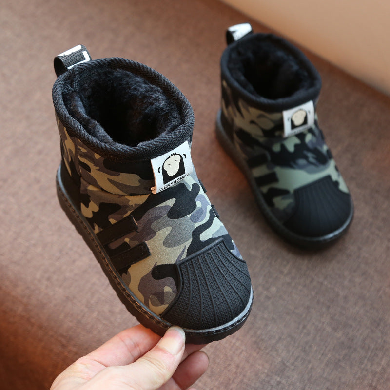 Kids' Camouflage Soft Sole Snow Boots