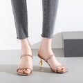 Satin-Sandaletten mit Knöchelriemen für Damen