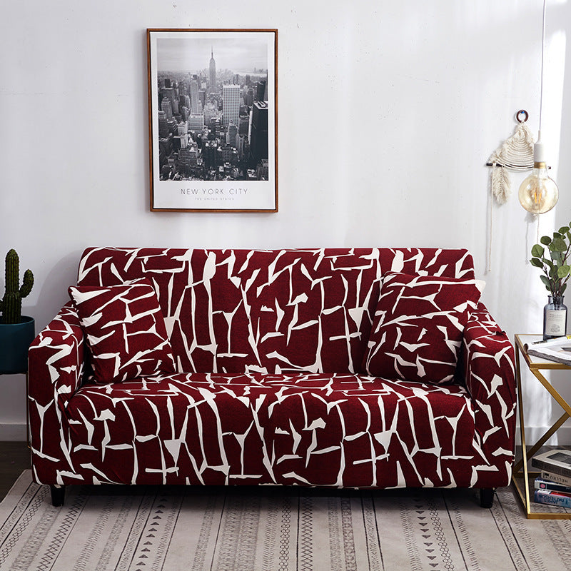 Geometric Stretch Sofa Cover