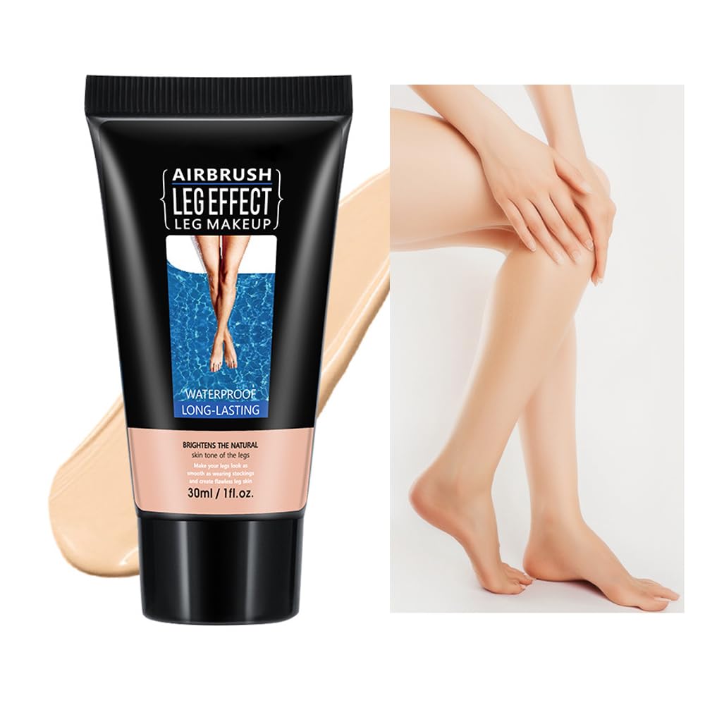 Waterproof Leg Makeup Lotion – Flawless Leg Glow, Scar & Tattoo Cover-Up | Airbrush Legs, #1 Fairest Glow, 30ml