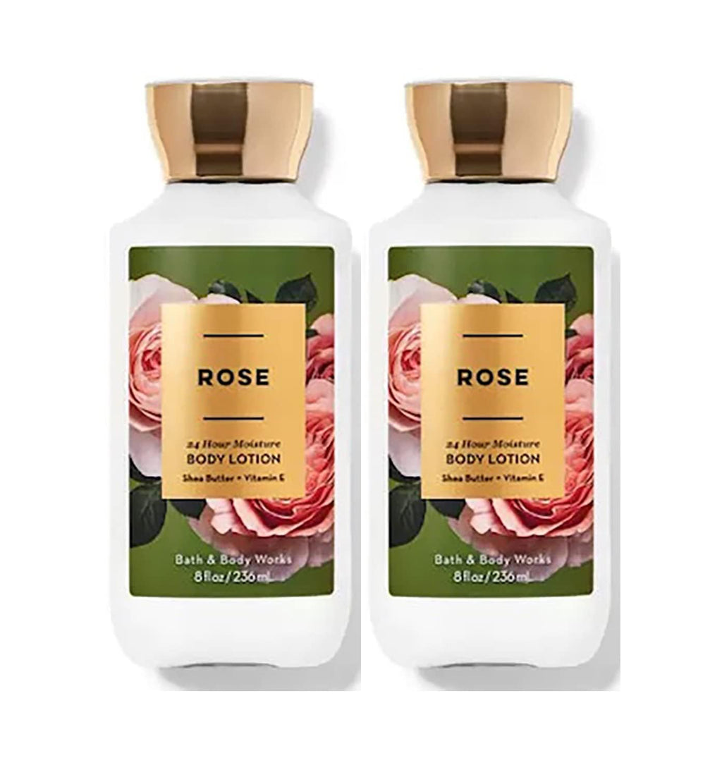Bath & Body Works Rose Super Smooth Body Lotion – Gift Set of 2 (8oz Each)
