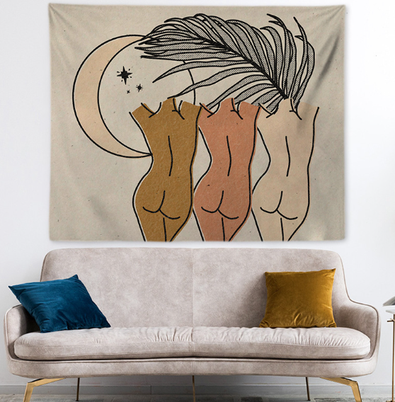 Tenture murale vintage minimaliste – Décoration chambre et salon
