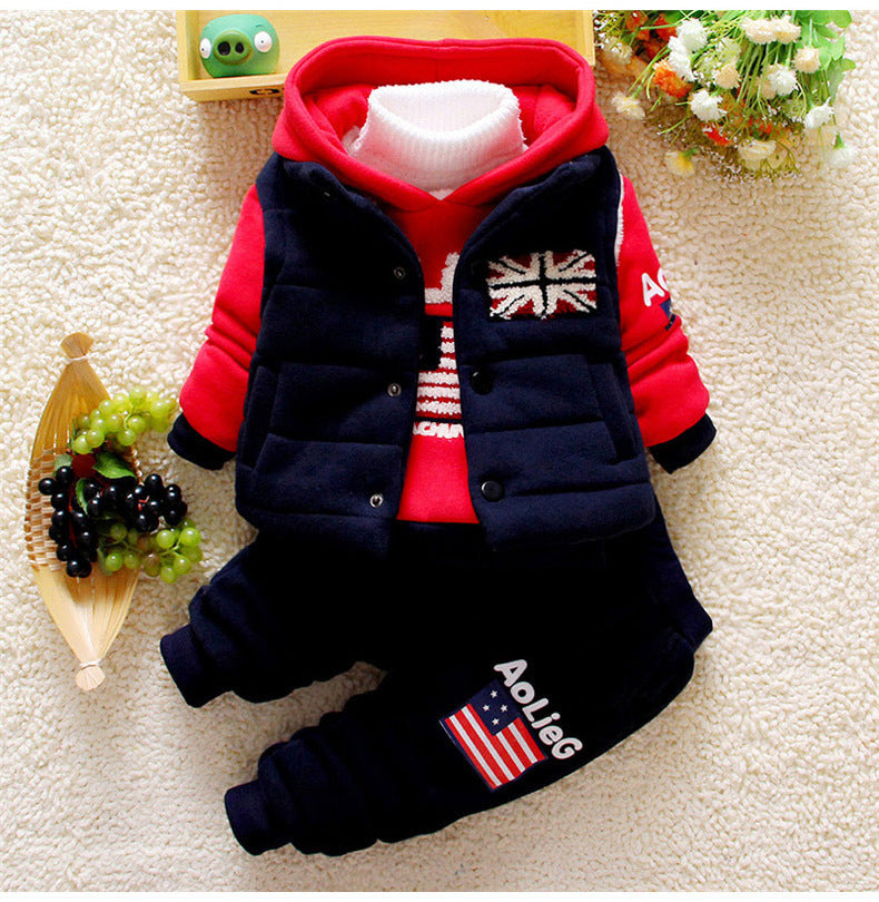 Kids’ Hooded Three-Piece Outfit Set
