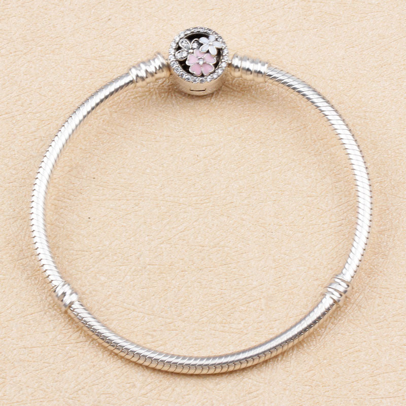 Magnolia Sterling Silver Snake Chain Bracelet