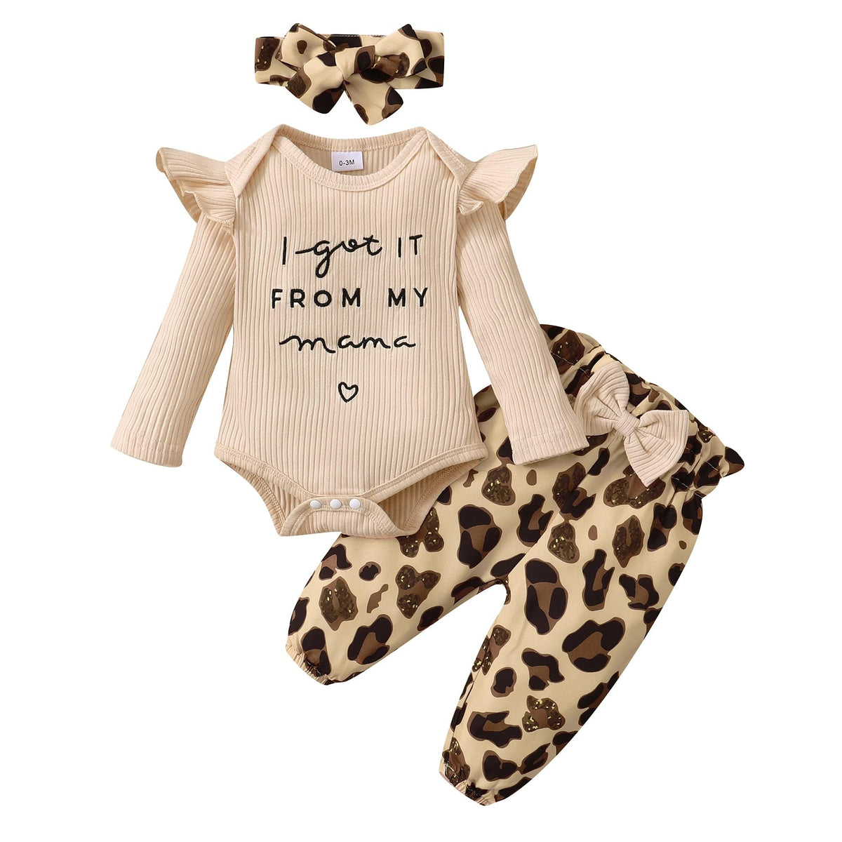 OLLUISNEO Baby Girls’ Three-Piece Outfit Set