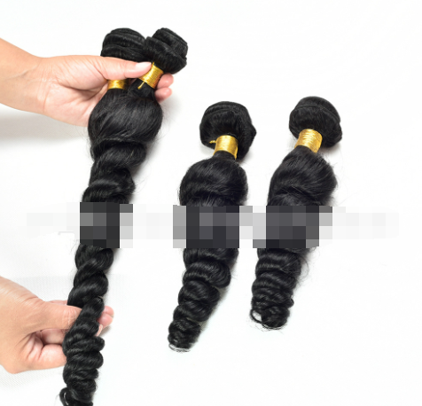 Loose Wave Human Hair Wig & Extension Panel