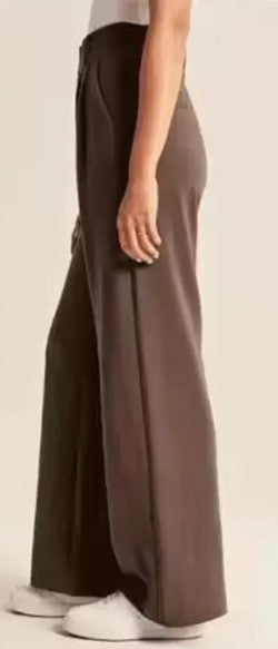 Pantalon décontracté taille haute ample pour femme