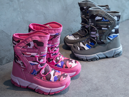 Kids' Warm Cotton Velcro Sports Shoes