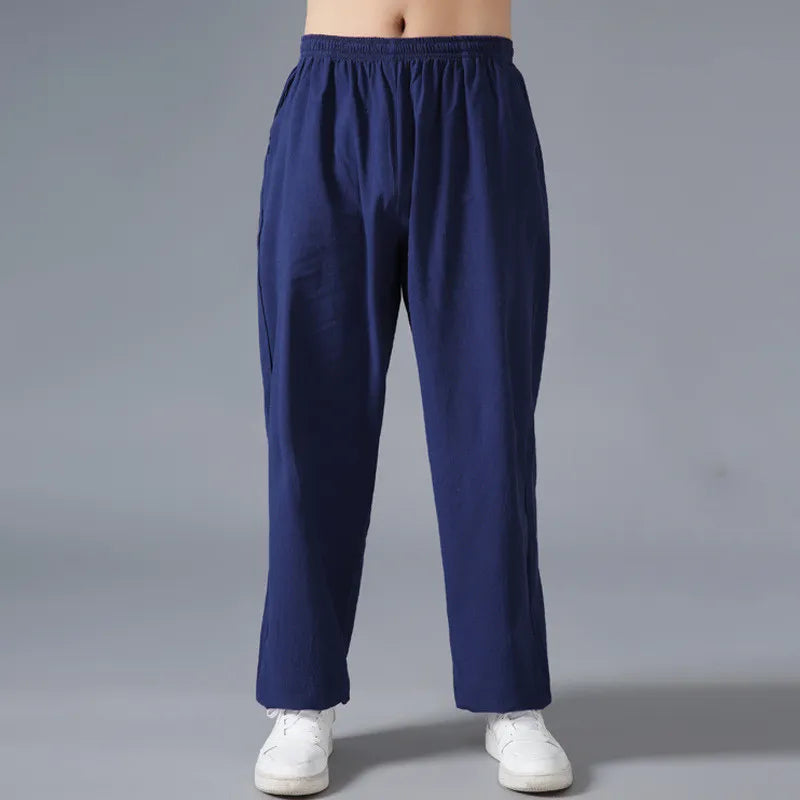 Pantalon ample homme en coton pour les arts martiaux et le yoga