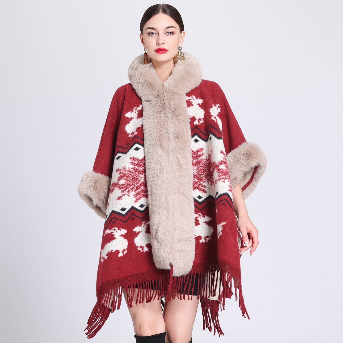 Women's Batwing Tassel Cardigan