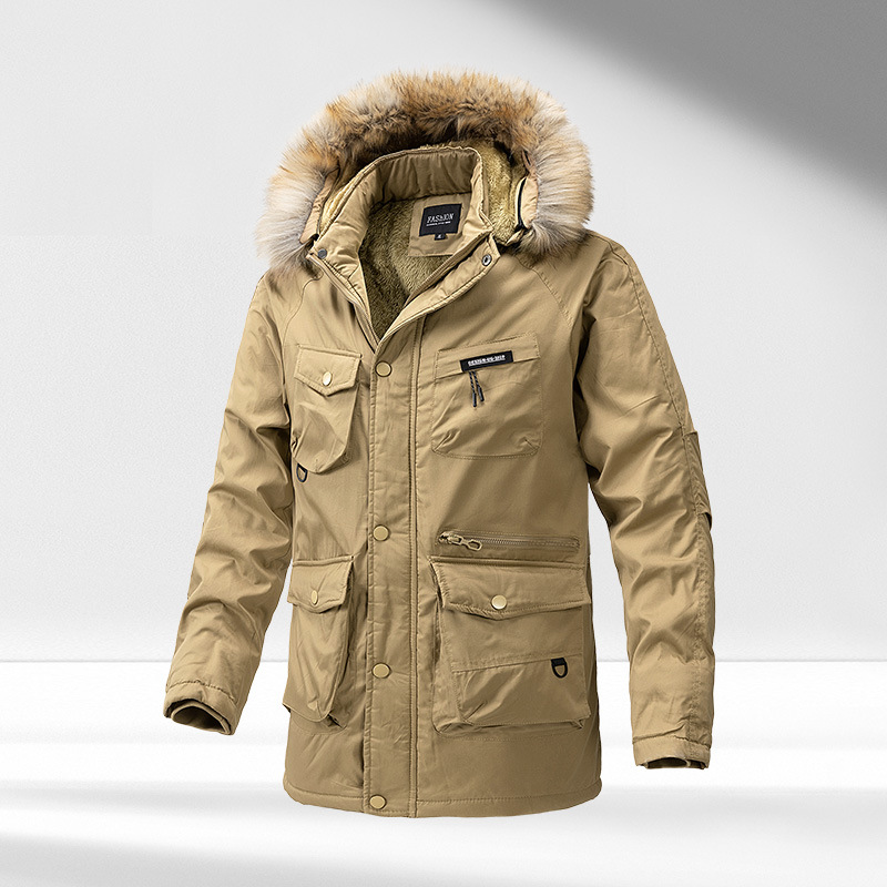 Men's Hooded Padded Winter Overalls