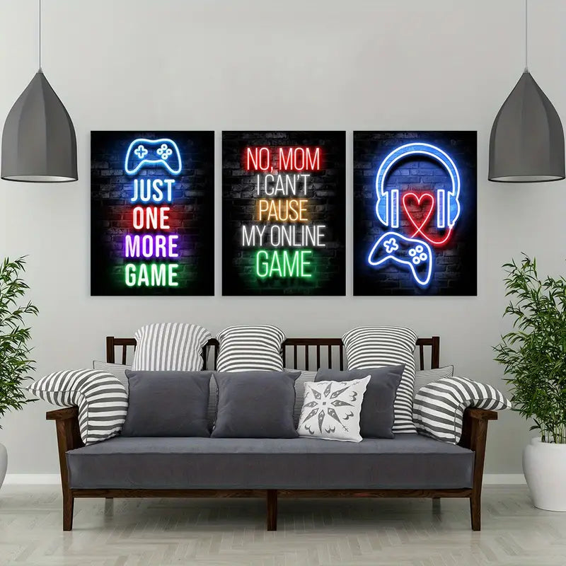 Gamer-Zitate Leinwandposter für moderne Raumdekoration (ohne Rahmen)