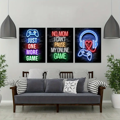 Gamer Quotes Canvas Poster for Modern Room Decor (No Frame)