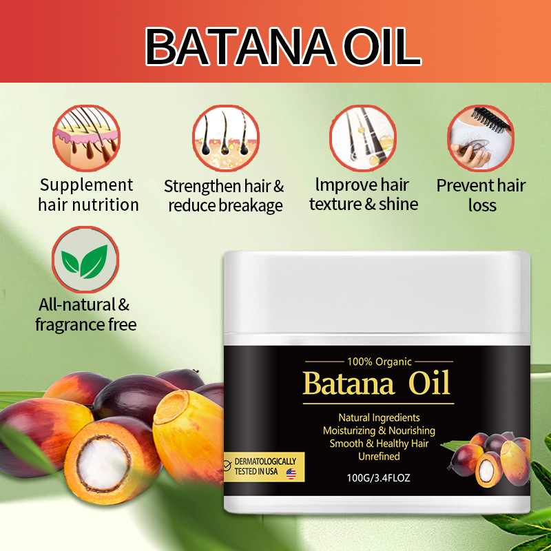 Essential Batana Hair Care Oil – Deep Nourishment & Hair Growth, Green & Brown