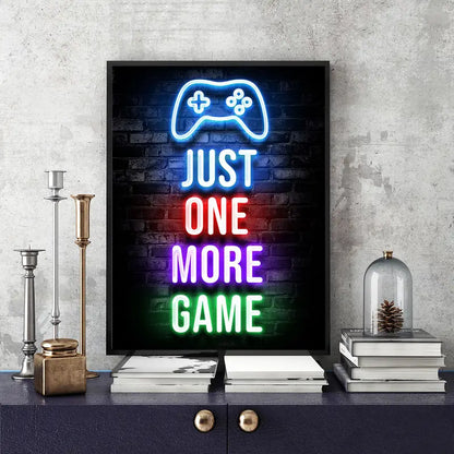 Gamer Quotes Canvas Poster for Modern Room Decor (No Frame)