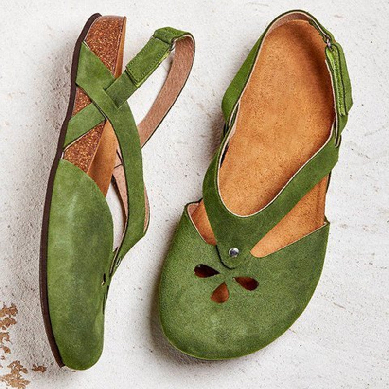 Ladies Casual Roman Buckle Sandals