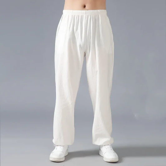 Men's Loose Cotton Martial Arts & Yoga Trousers