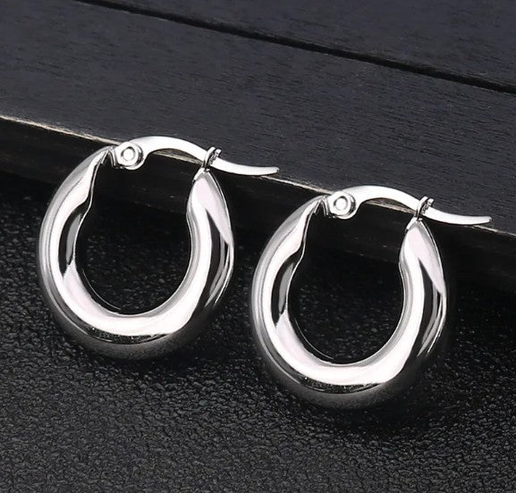 Women's Glossy Hoop Earrings