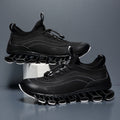 Herren Laufschuhe aus Leder & Lycra mit Blade-Design – Stoßdämpfende TPU-Sohle