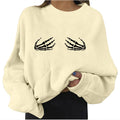 Women's Oversized Halloween Print Sweatshirt