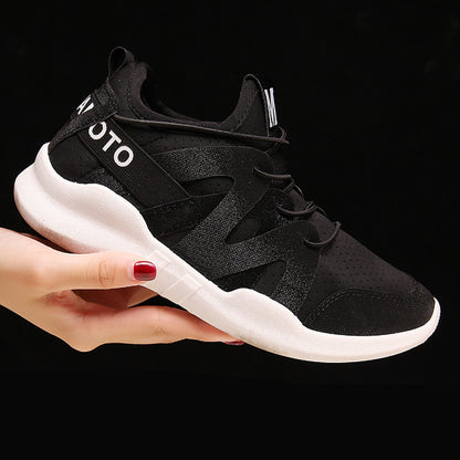 Women's PU Leather Athletic Sneakers with Rubber Sole