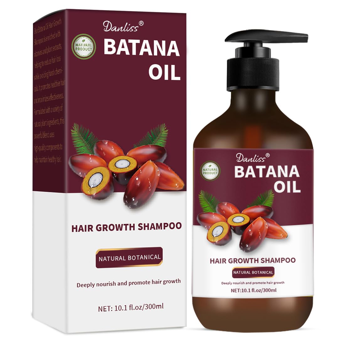 Dr. Sebi Batana Oil Shampoo for Hair Growth – Natural Hair Loss & Repair Shampoo, 10.1oz