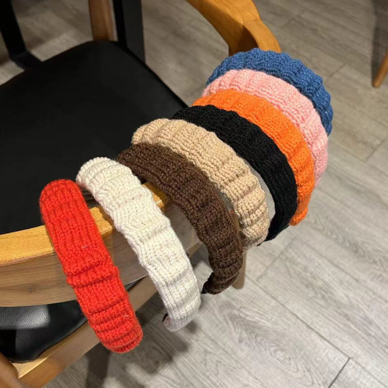 Retro Woolen Headband for Women – 8 Colours