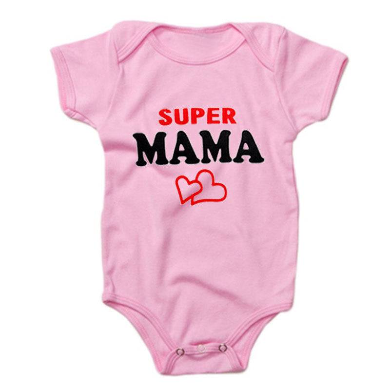 Super Mama & Super Papa Cotton Baby Romper