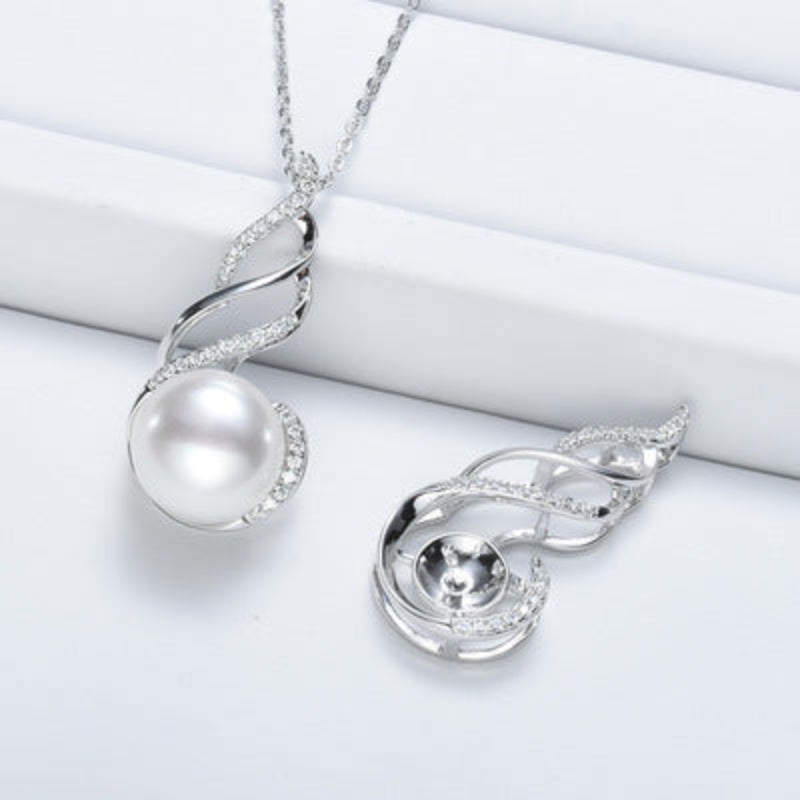 925 Silver Freshwater Pearl Pendant Necklace